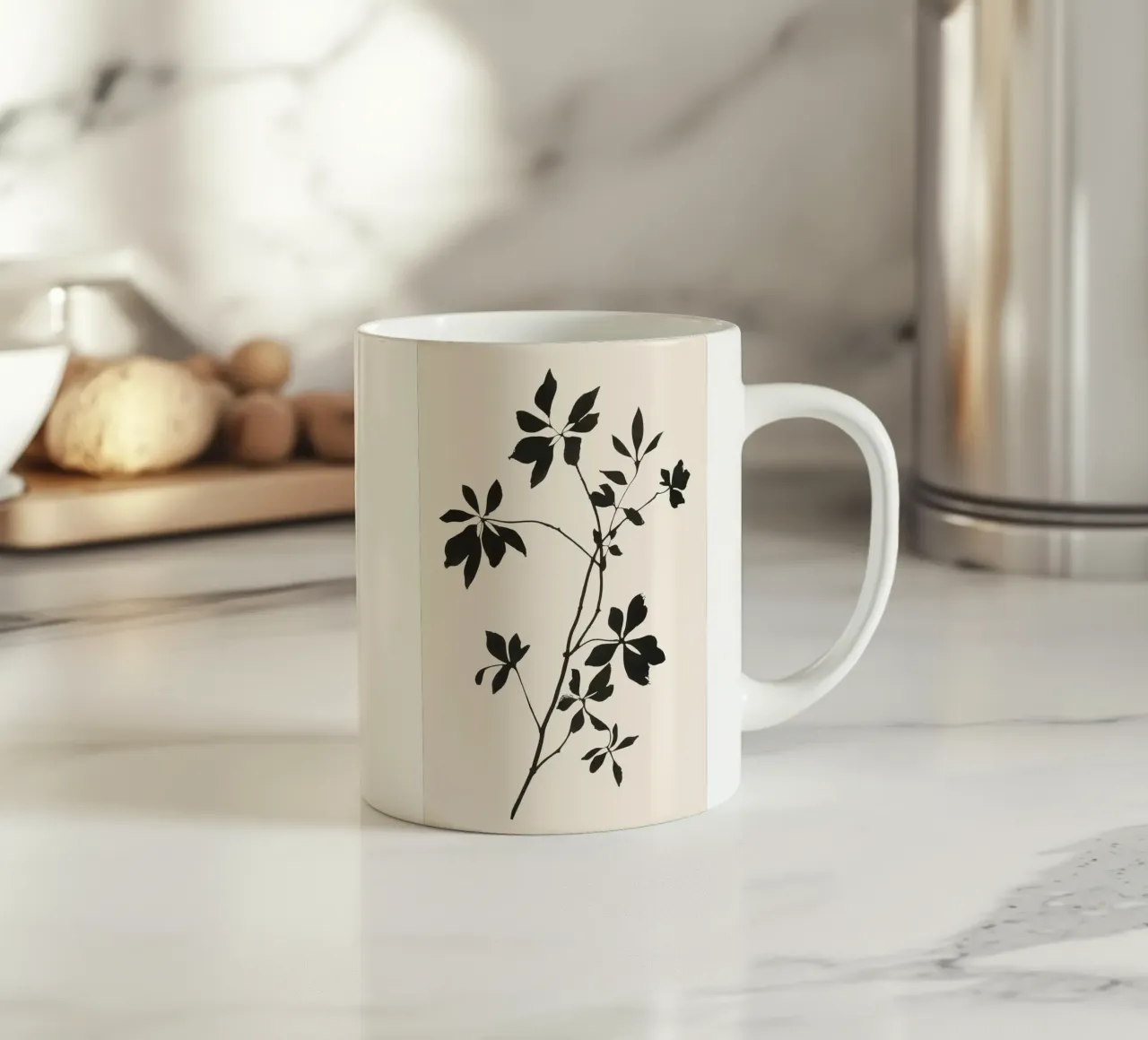 Botanical Silhouette I tazza in ceramica da Flow Line