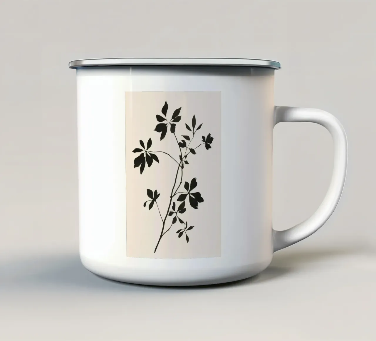 Botanical Silhouette I tazza in smalto da Flow Line