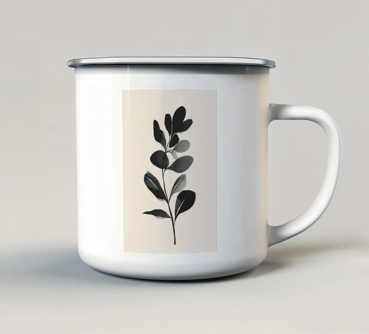 Botanical Silhouette II tazza in smalto da Flow Line