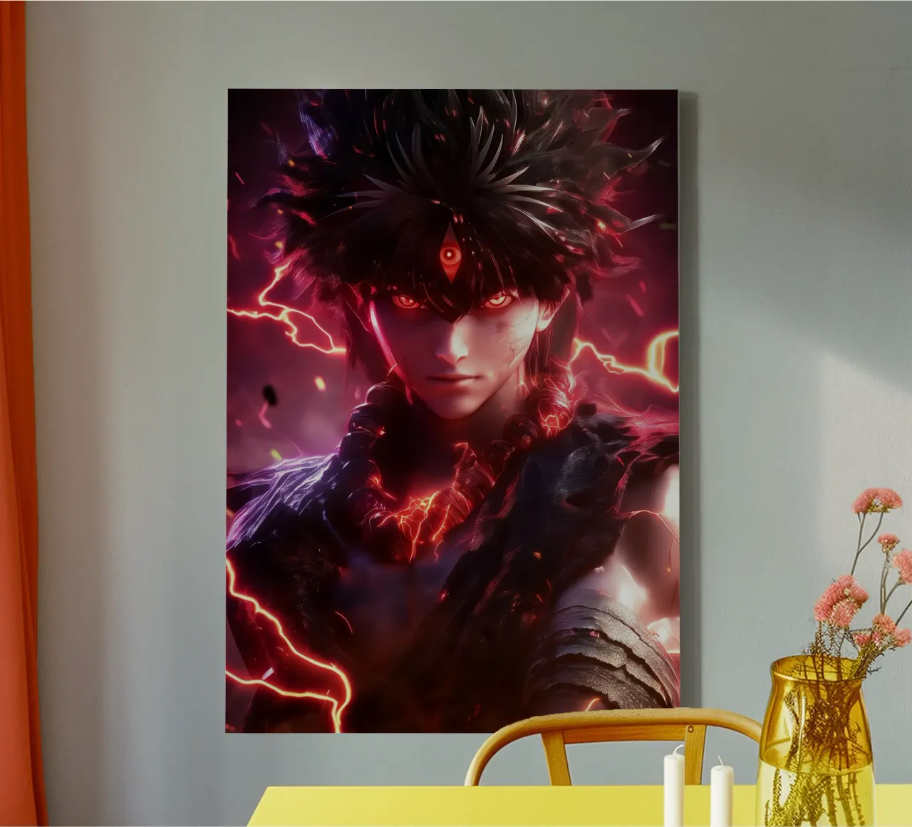 Hiei Yuyu Hakusho tela con Cornice a cassetta da Fleur de Lys