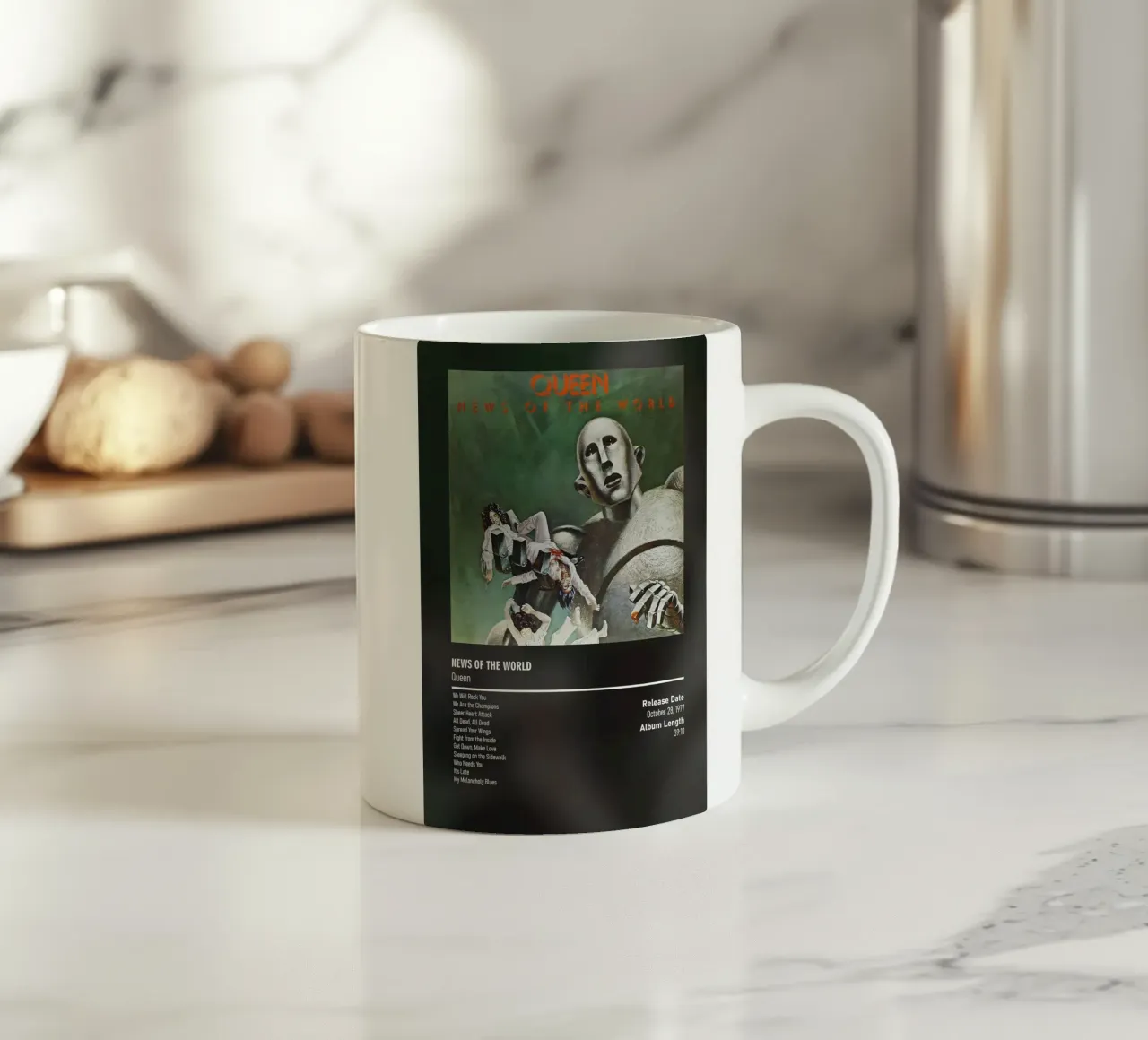 News of the World 1977 by Queen tazza in ceramica da DGUnder