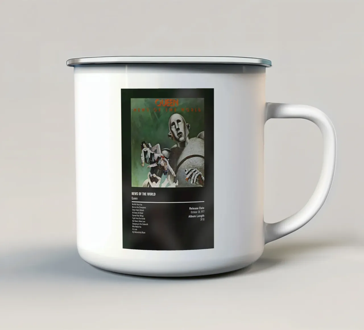 News of the World 1977 by Queen tazza in smalto da DGUnder