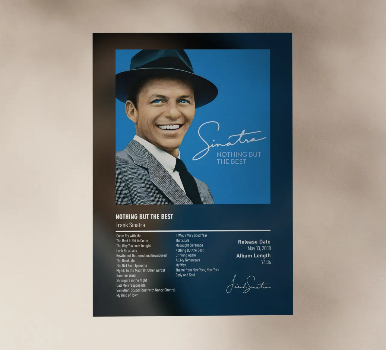 Nothing But the Best (2008) by Frank Sinatra pellicola backlit da DGUnder