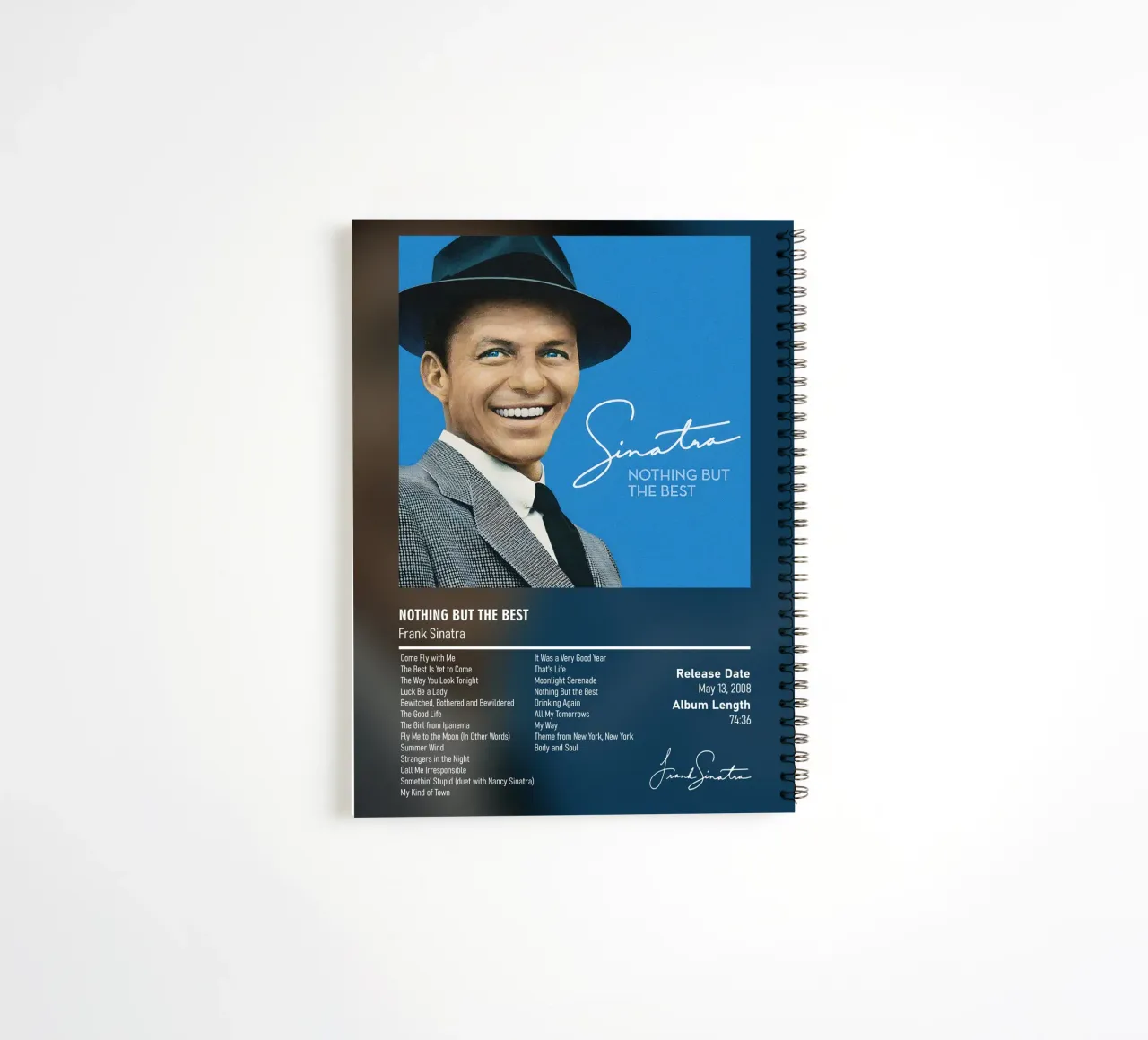 Nothing But the Best (2008) by Frank Sinatra spiral notebook by DGUnder