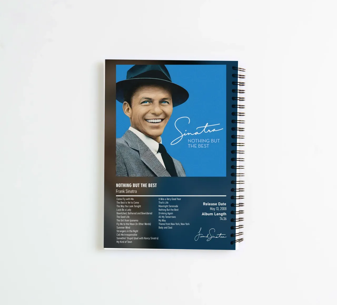 Nothing But the Best (2008) by Frank Sinatra spiral notebook by DGUnder