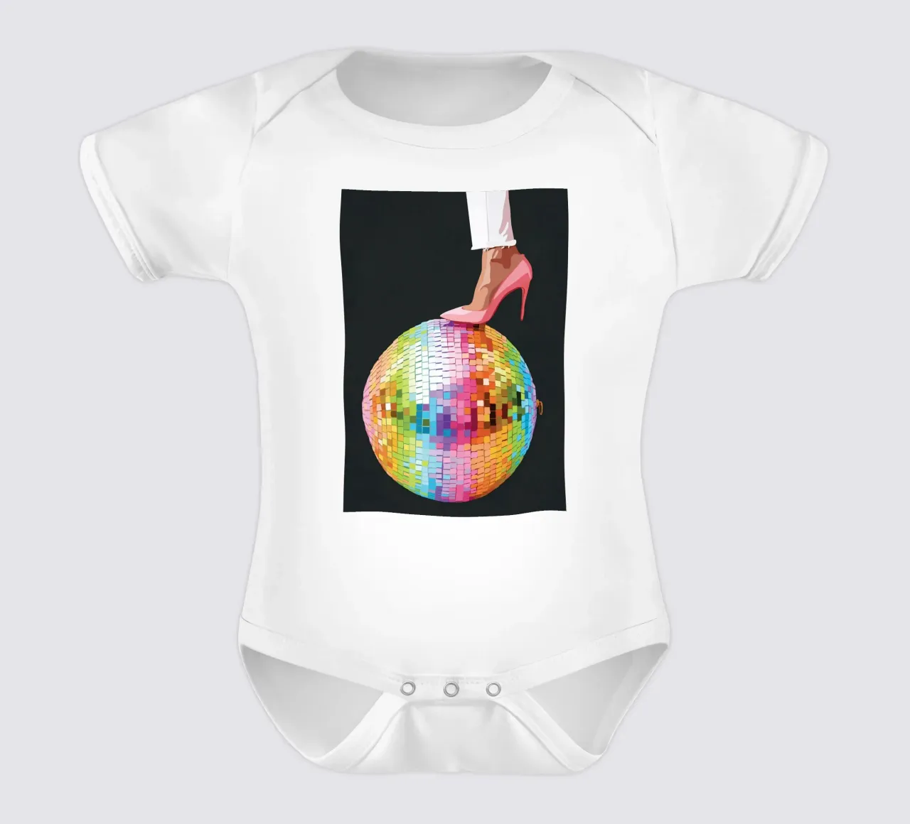 Lights of the Disco 1 body neonato maniche corte da Nadjaa
