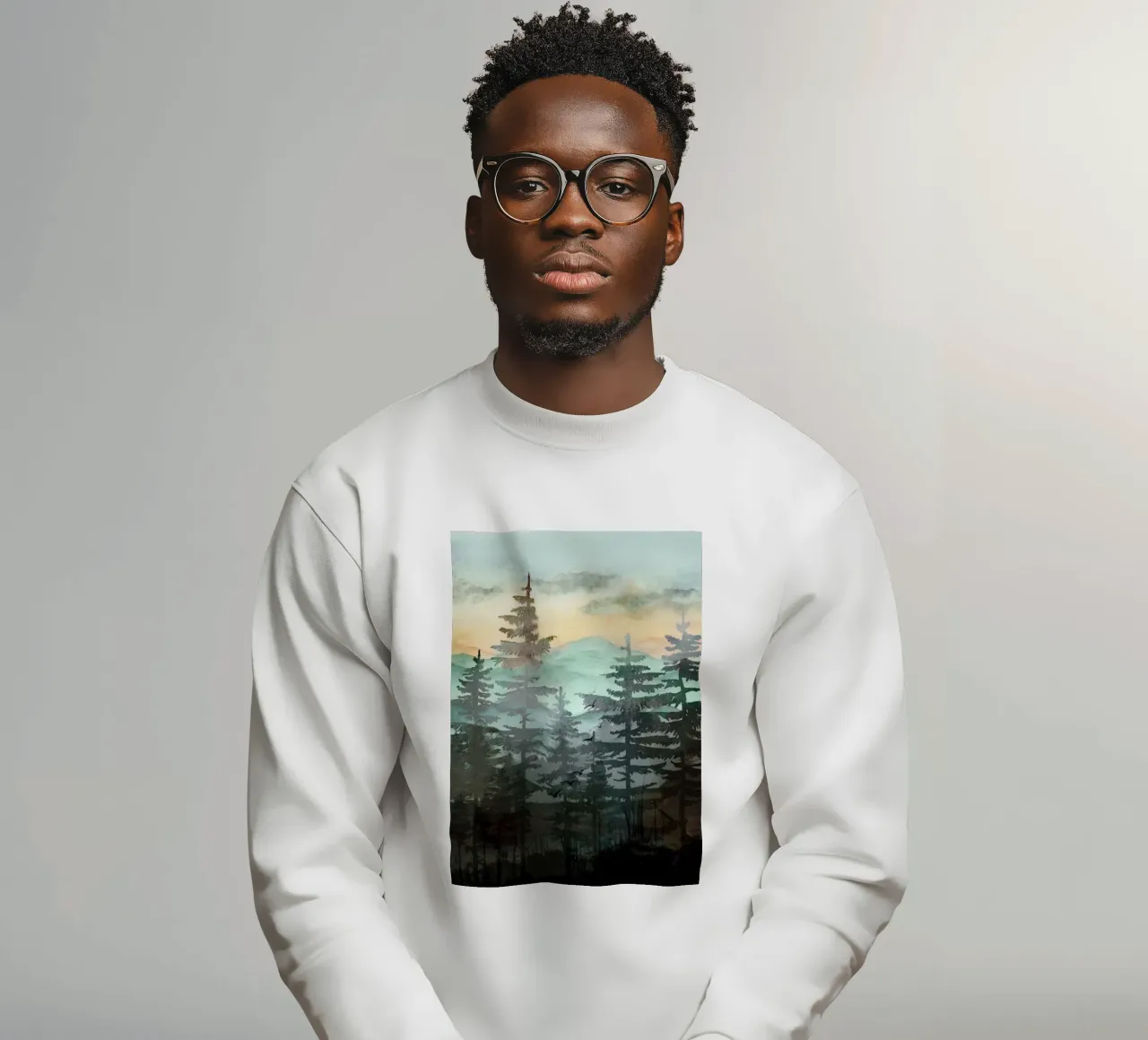 Pine Trees Sweatshirt von Nadjaa