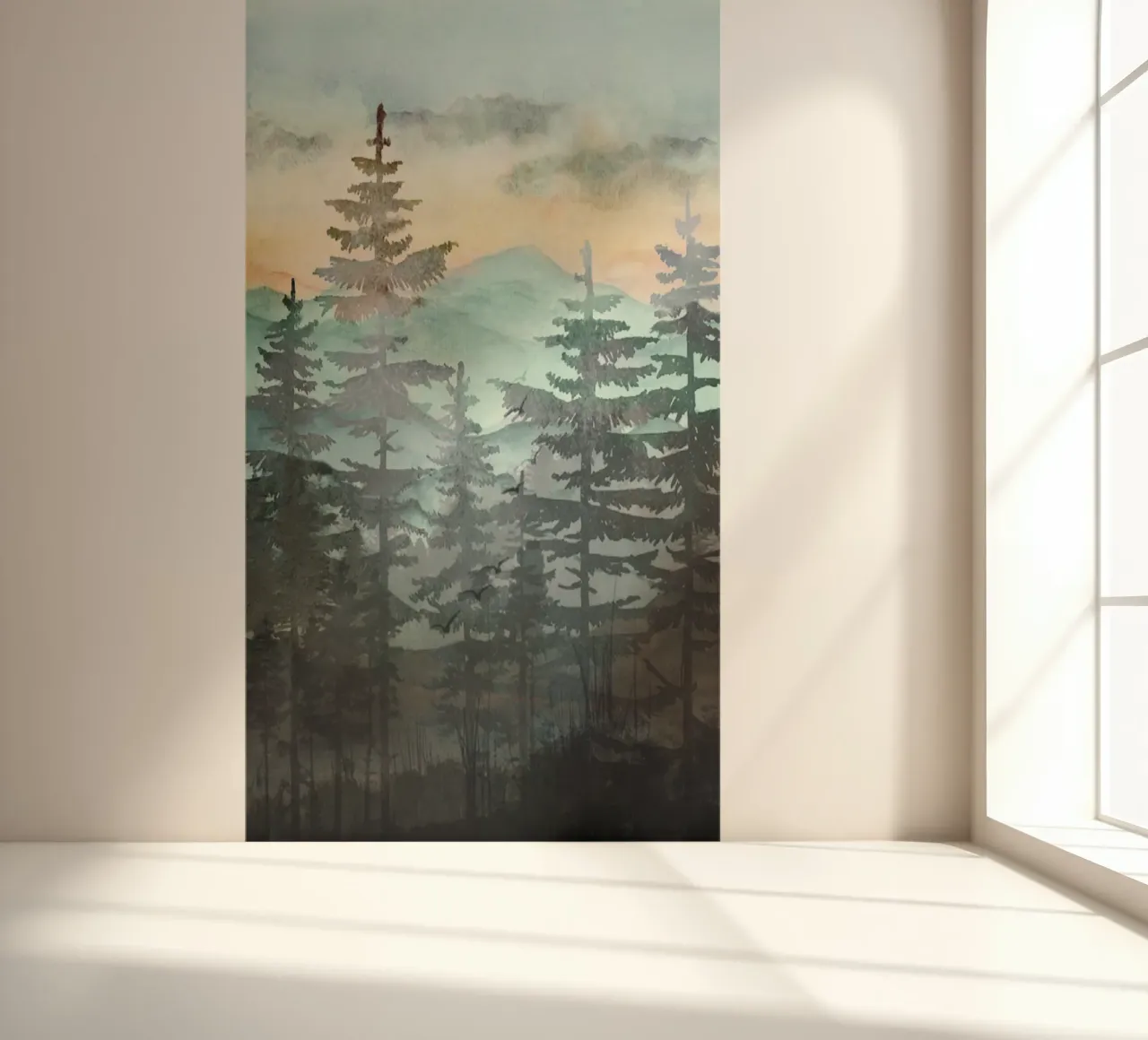 Pine Trees fotobehang van Nadjaa