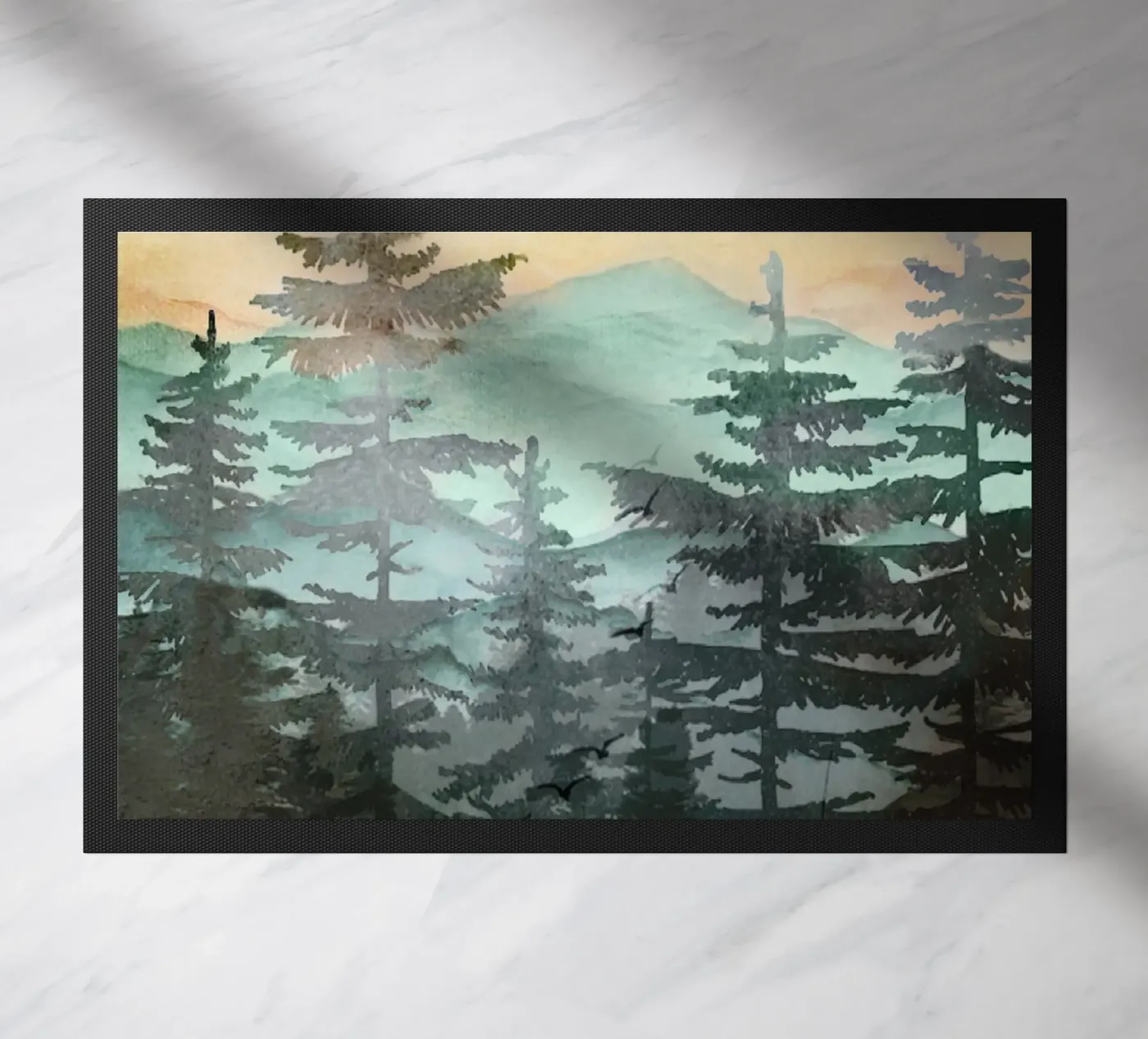 Pine Trees doormat by Nadjaa