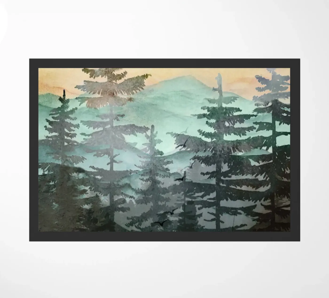 Pine Trees doormat by Nadjaa