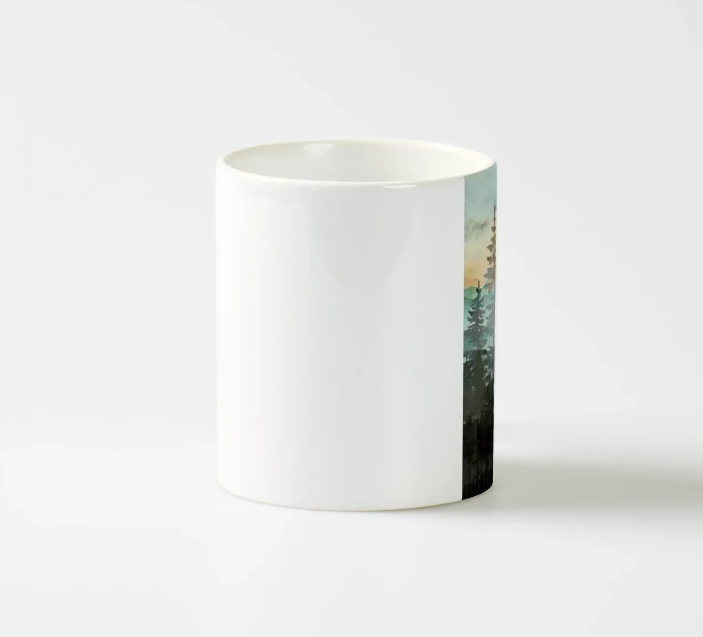 Pine Trees ceramic mug by Nadjaa