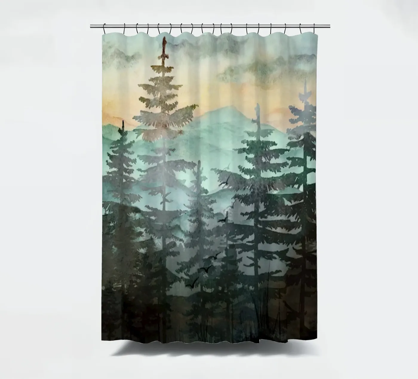 Pine Trees douchegordijn van Nadjaa