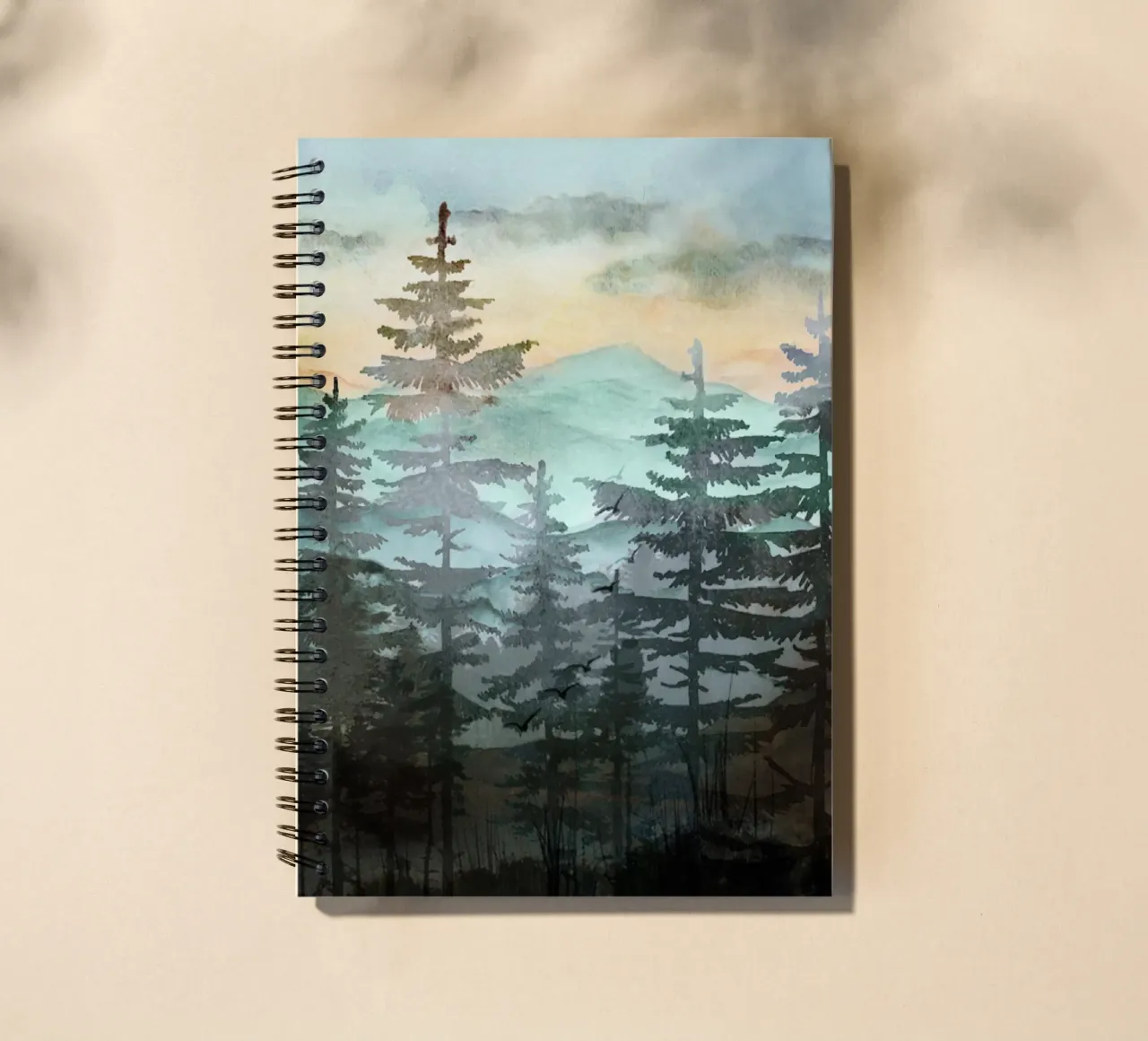 Pine Trees spiral notebook by Nadjaa