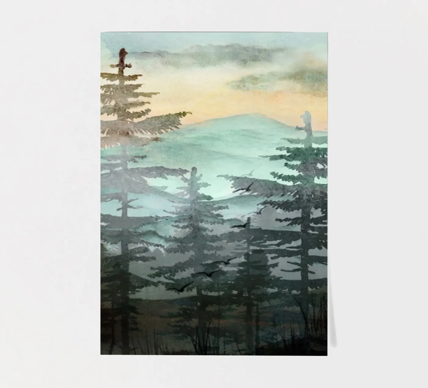 Pine Trees stickervel van Nadjaa
