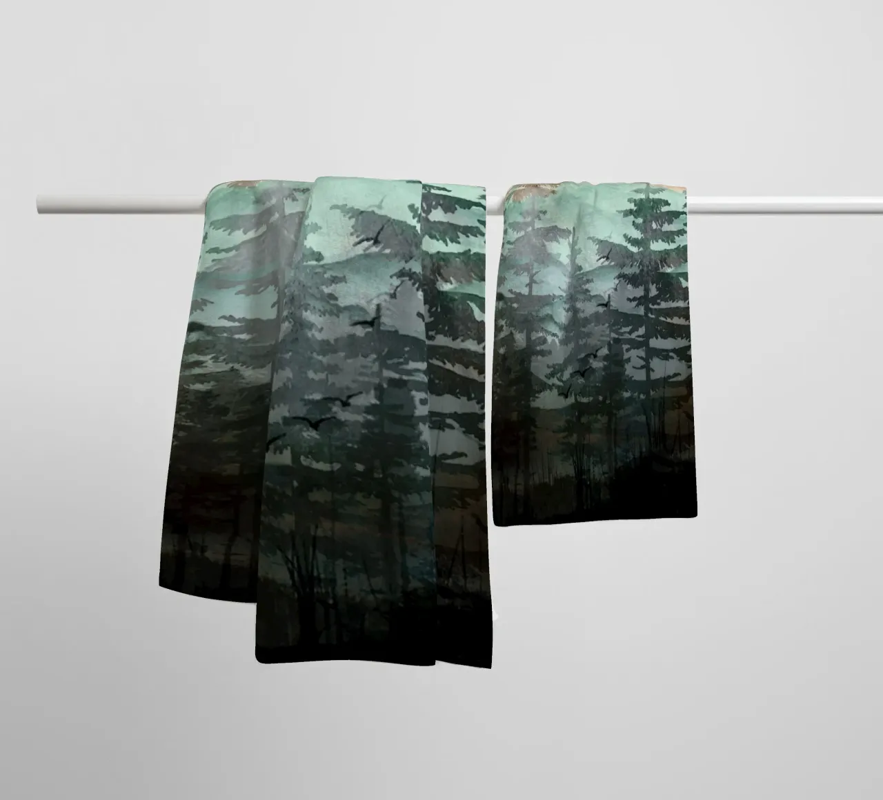 Pine Trees towel by Nadjaa