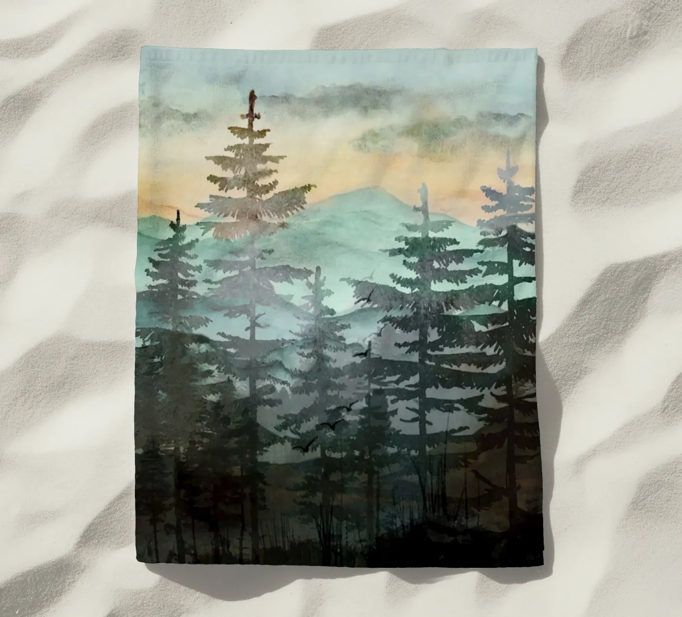 Pine Trees beach towel by Nadjaa