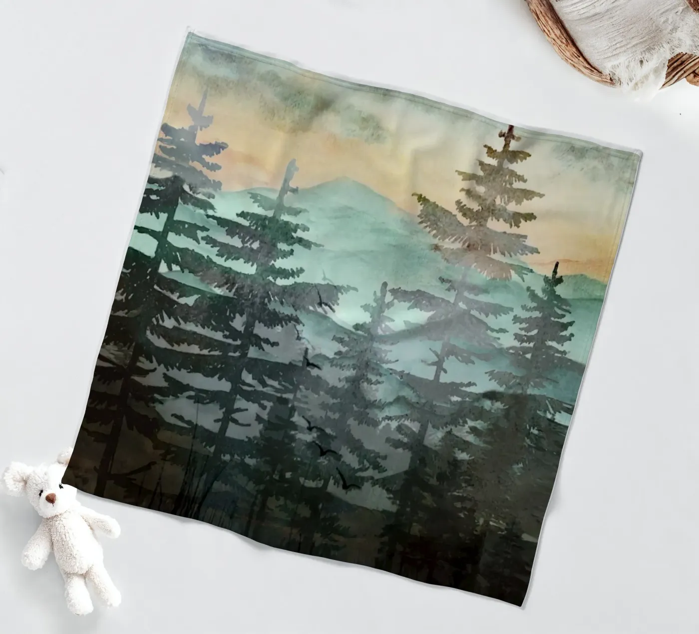 Pine Trees Fleecedecke von Nadjaa