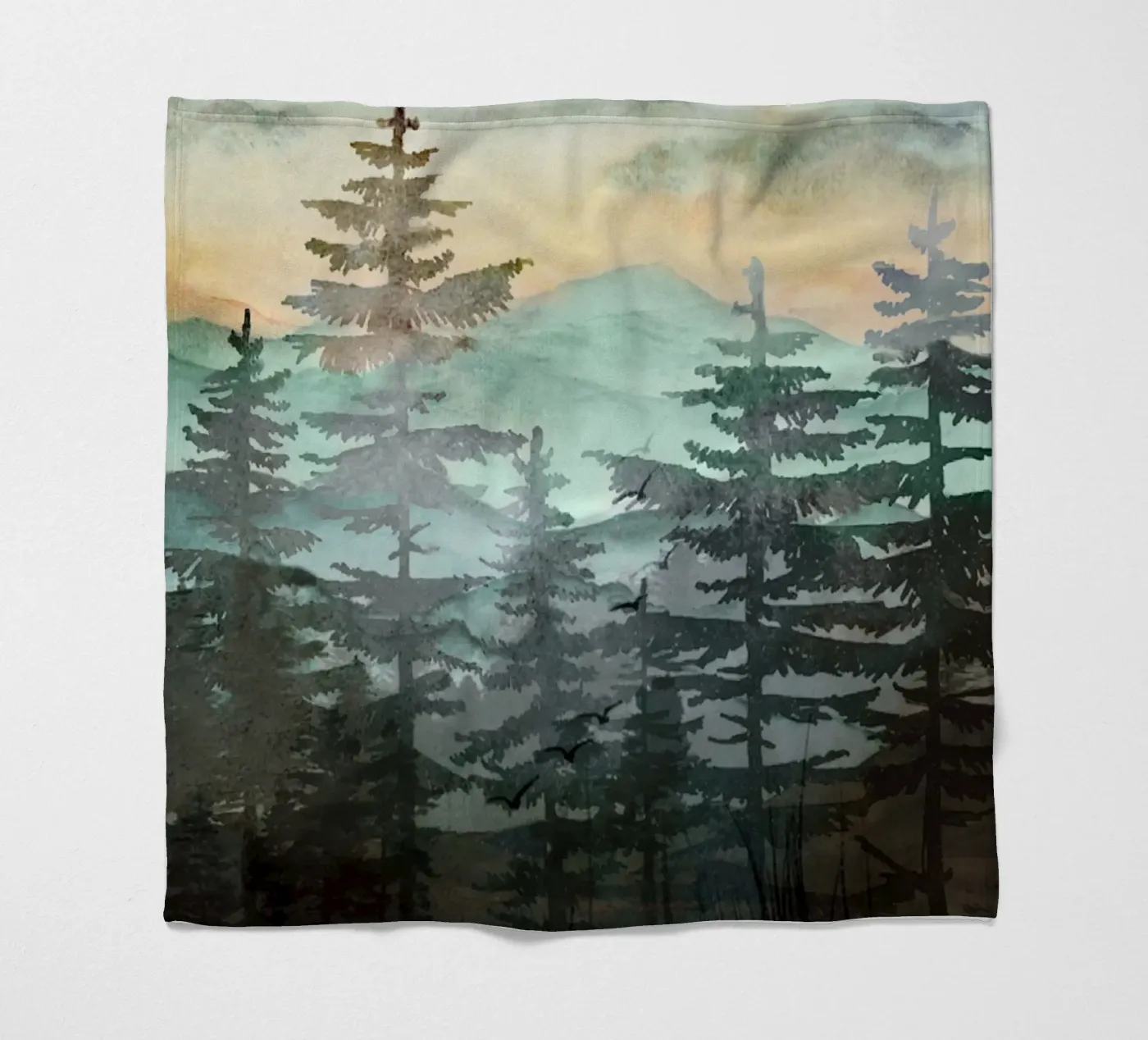 Pine Trees Fleecedecke von Nadjaa