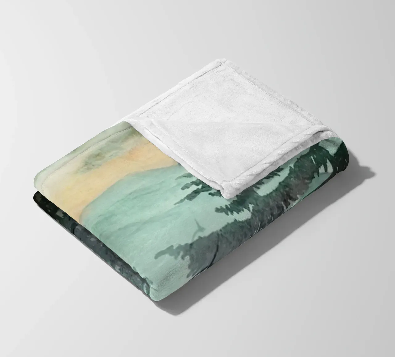 Pine Trees fleece blanket by Nadjaa