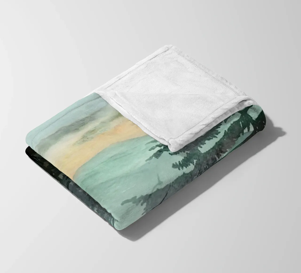 Pine Trees fleece blanket by Nadjaa