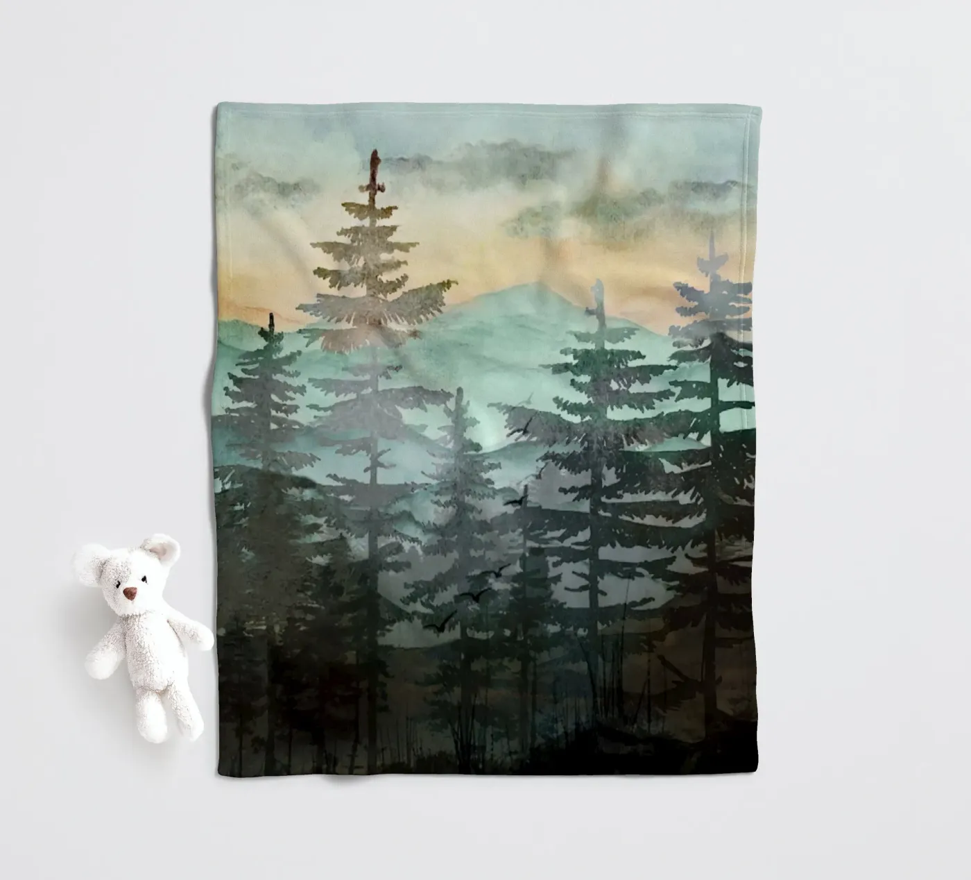 Pine Trees Fleecedecke von Nadjaa