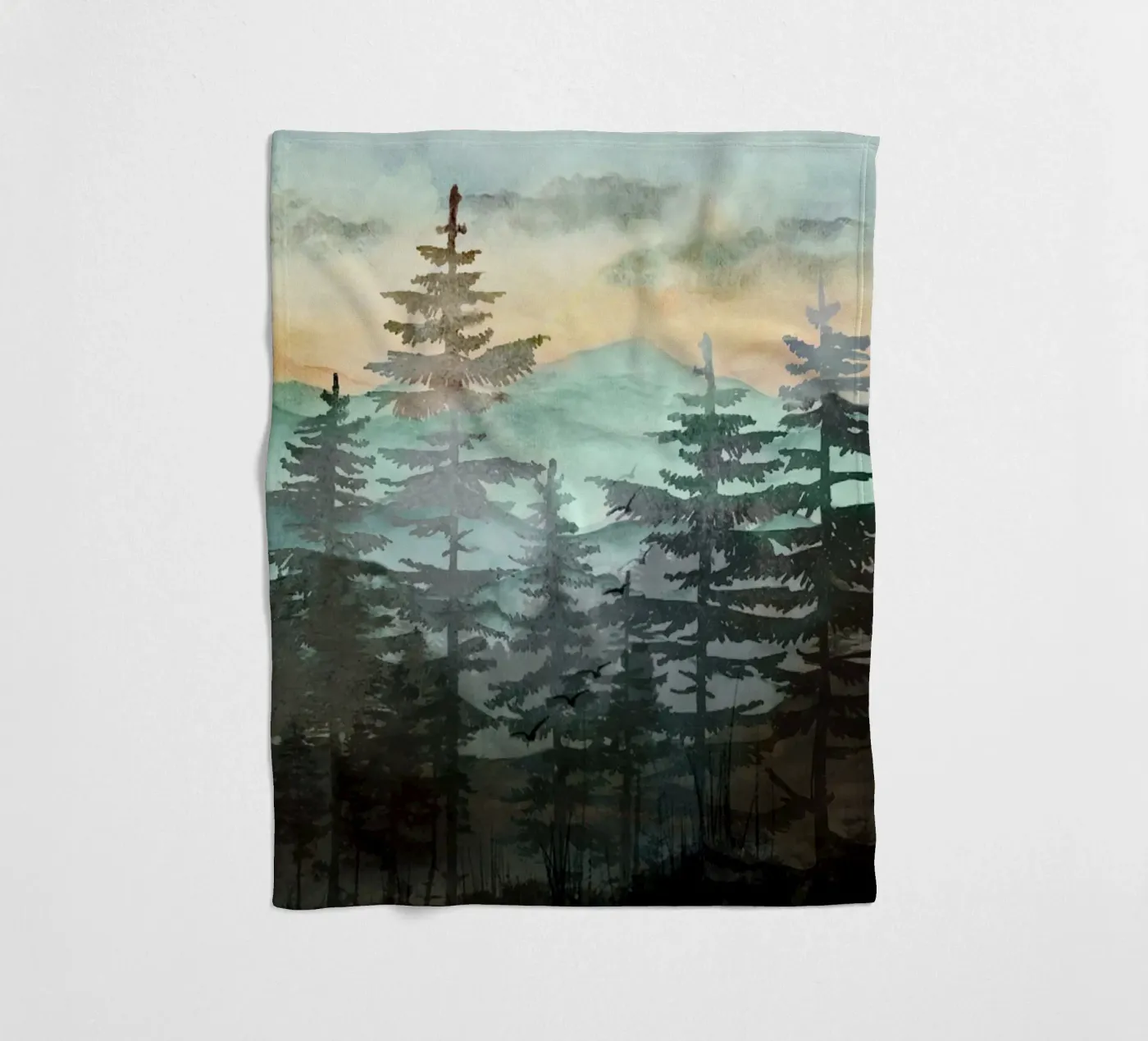 Pine Trees Fleecedecke von Nadjaa