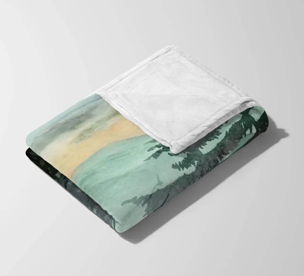 Pine Trees fleece blanket by Nadjaa