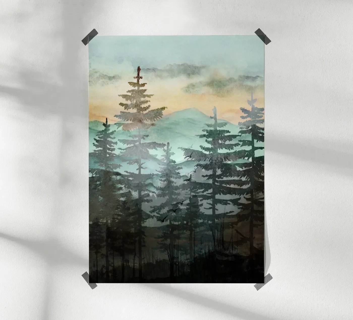 Pine Trees poster de Nadjaa