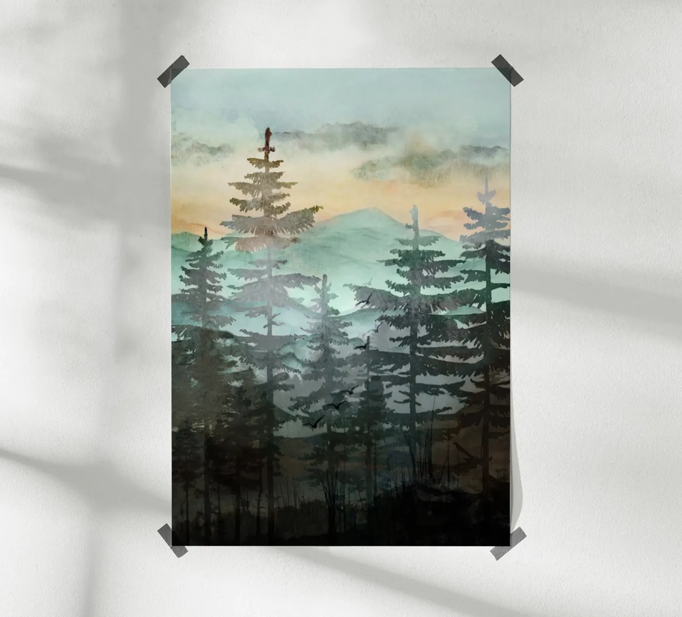 Pine Trees Poster von Nadjaa