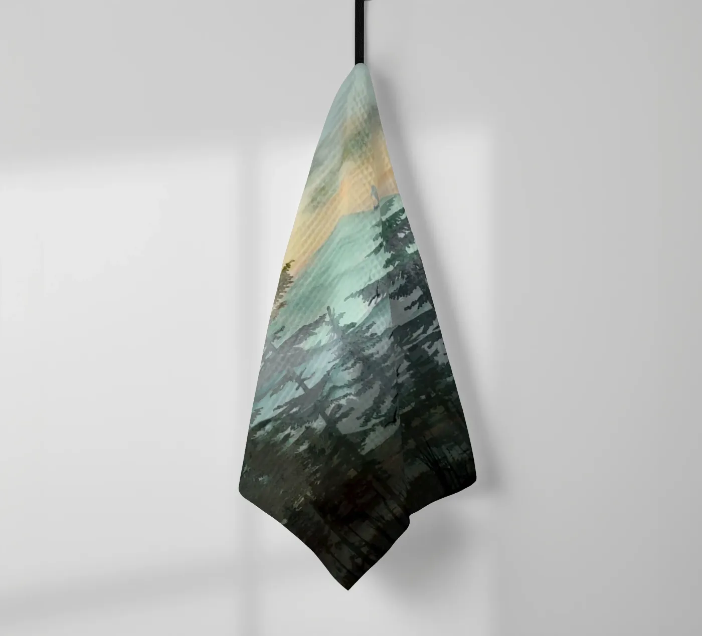 Pine Trees tea towel by Nadjaa