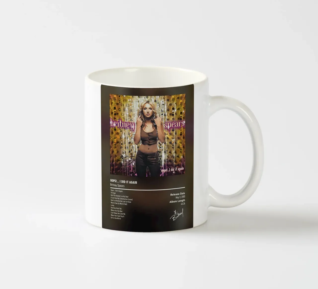 Oops!... I Did It Again by Britney Spears tazza in ceramica da DGUnder