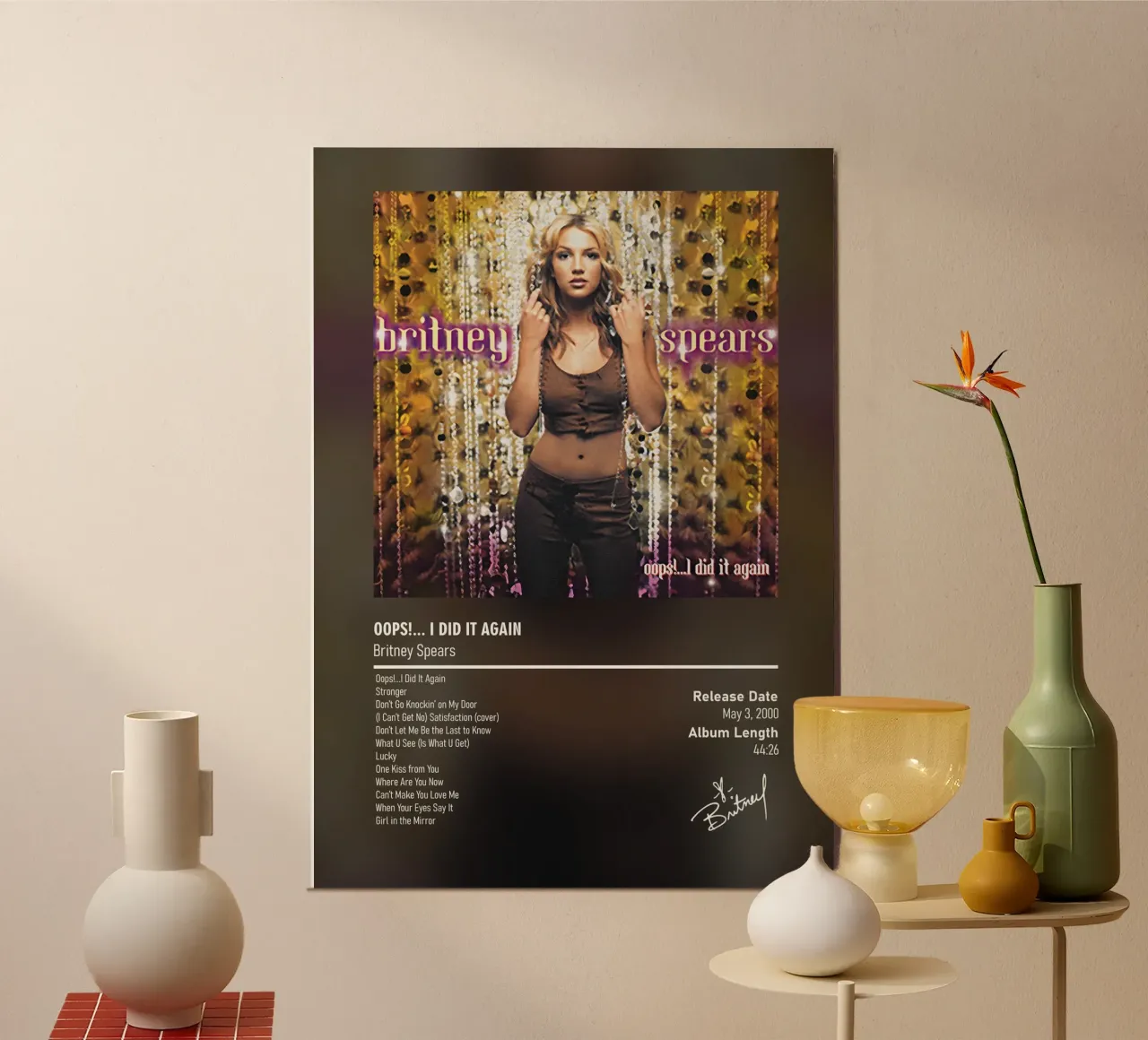 Oops!... I Did It Again by Britney Spears alluminio dibond da DGUnder