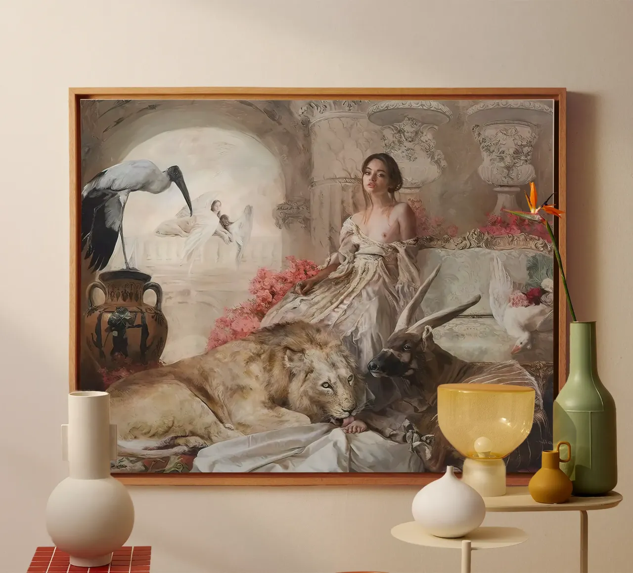 Guillermo Lorca the hunter canvas met Baklijst van ARKZ