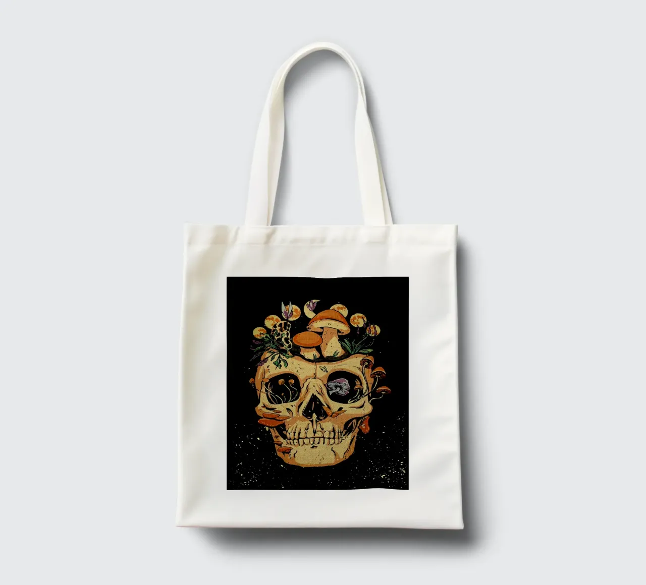 Mushroom Skull tote bag by DanielDesign
