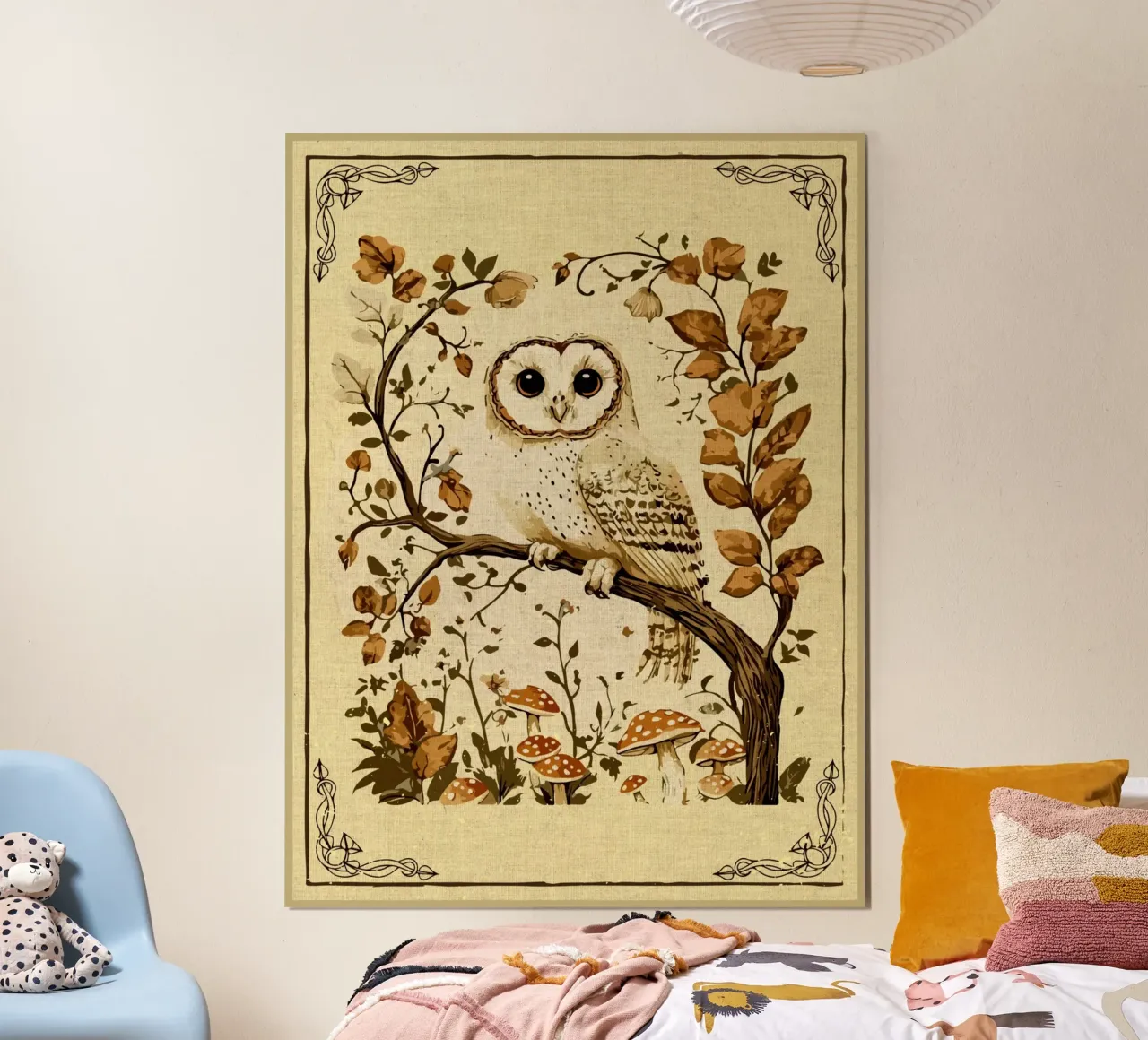 Gufo Autunno Foresta Cottagecore carta hahnemühle da DanielDesign