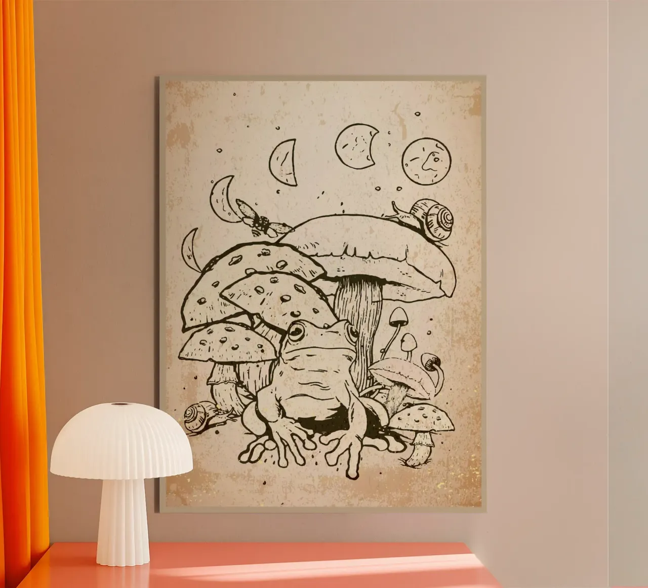 Luna di rana Cottagecore alluminio dibond da DanielDesign