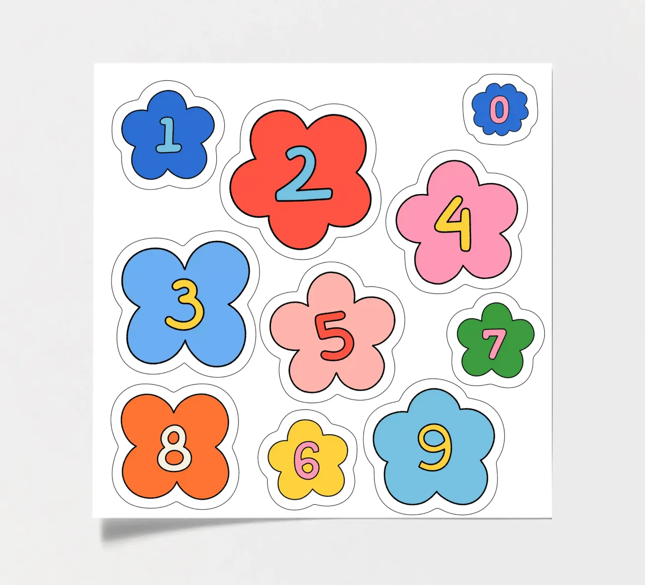 numbers numbers numbers Stickerbogen von Sticker King
