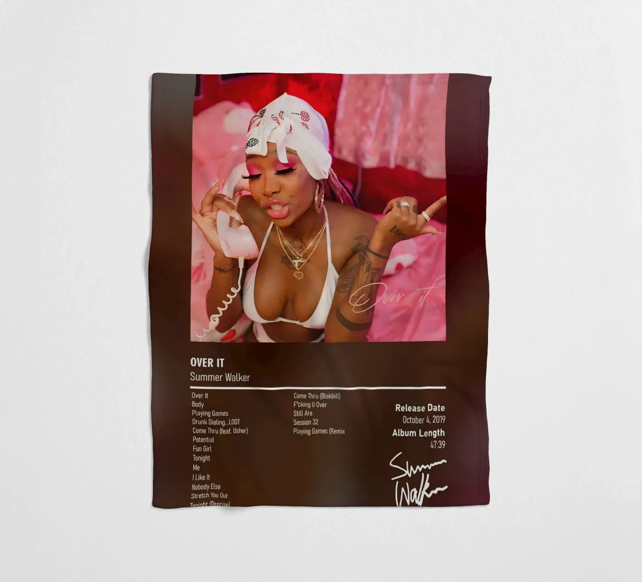 Over It (2019) Summer Walker coperta in pile da DGUnder