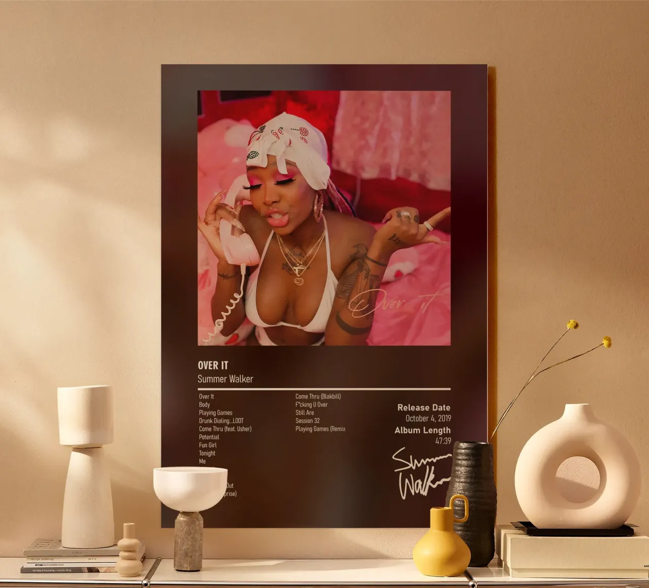 Over It (2019) Summer Walker alluminio dibond da DGUnder