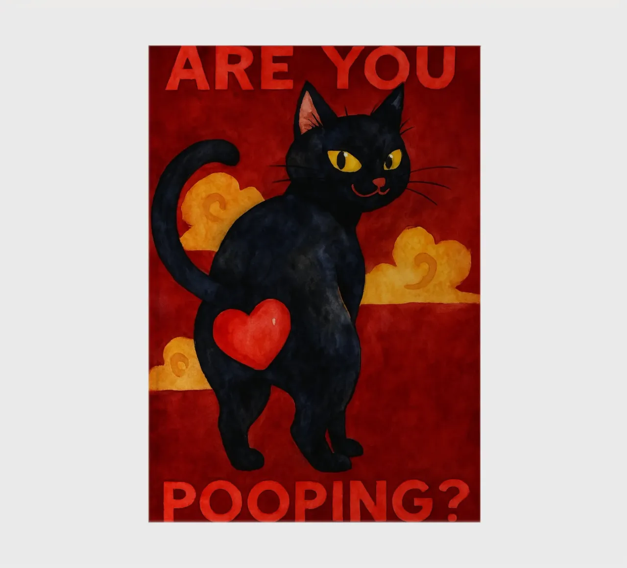 Are you pooping funny cat notebook by Mirage