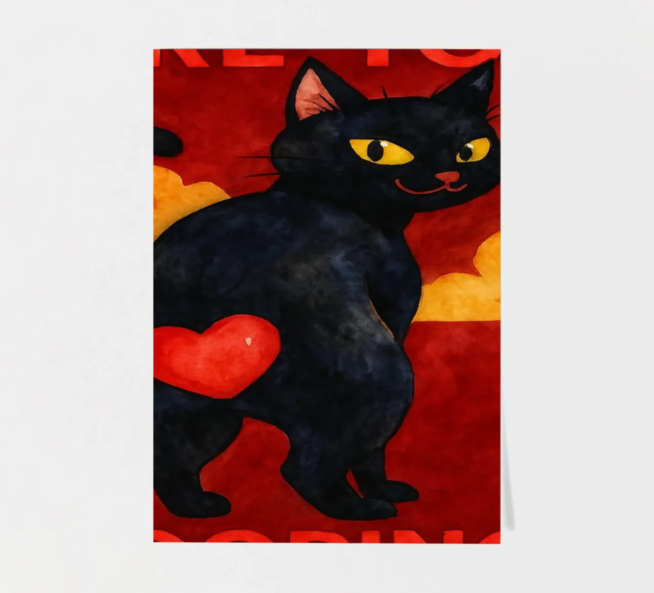Poep je grappige kat stickervel van Mirage