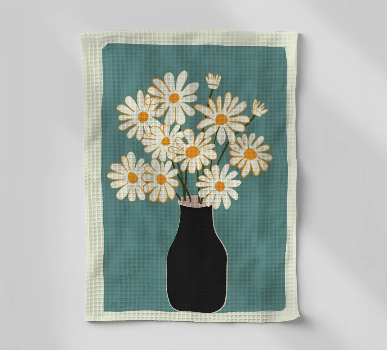 White Daisy Bouquets in Vase 1 canovaccio da cucina da cityart