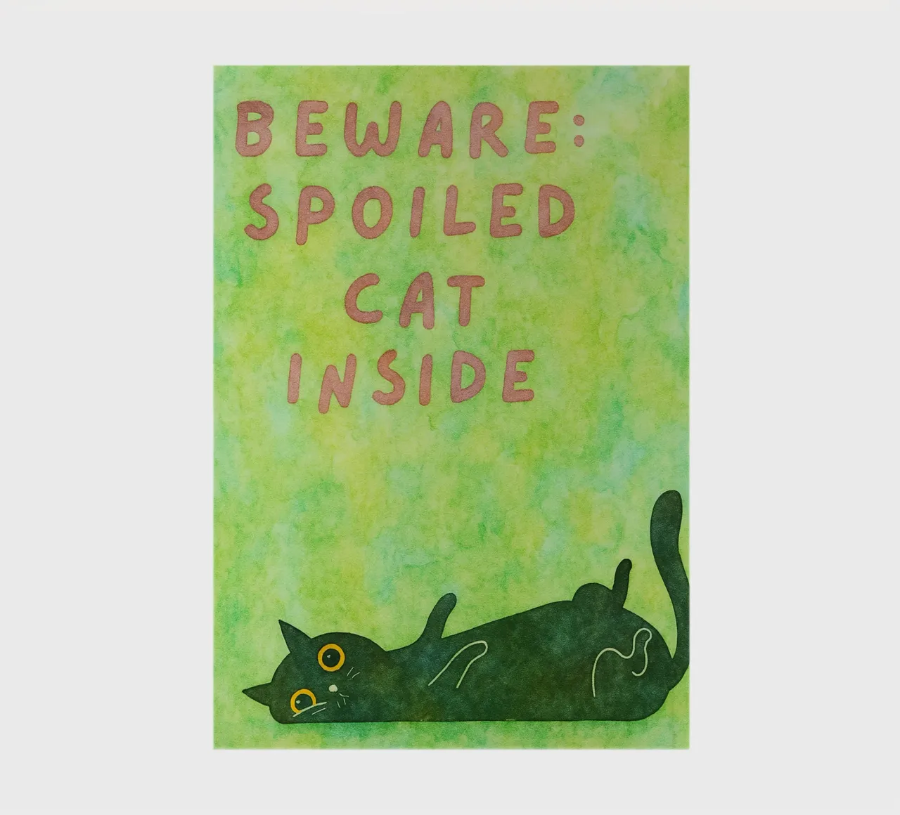 funny cat beware spoiled cat inside notebook by Mirage