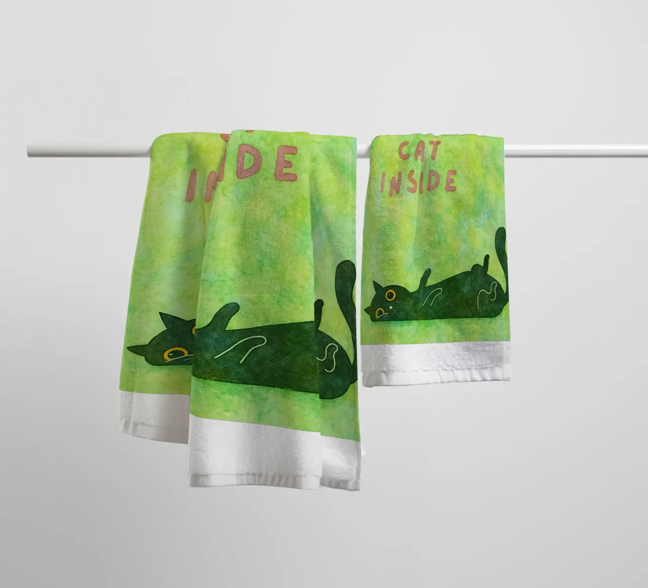 funny cat beware spoiled cat inside towel by Mirage