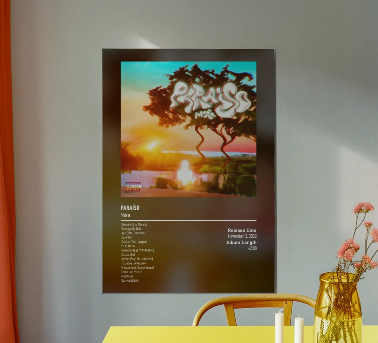 PARAÍSO (2022) Mora poster con telaio in alluminio da DGUnder