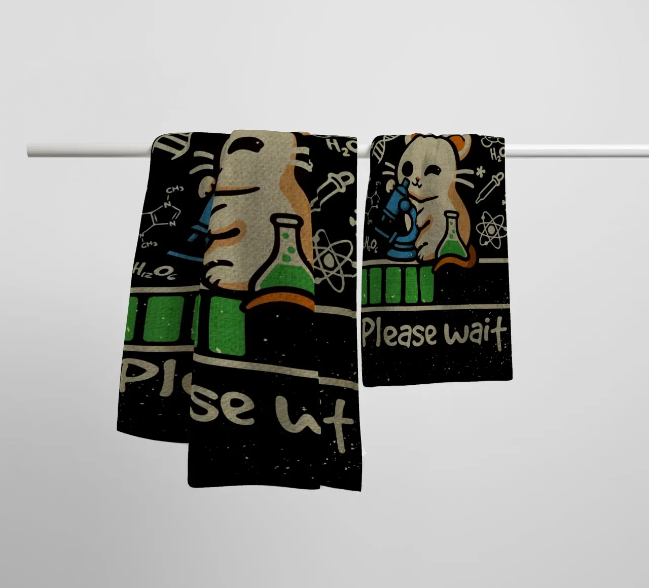 Science in Progress Mouse lab towel by Andrew S Morrison