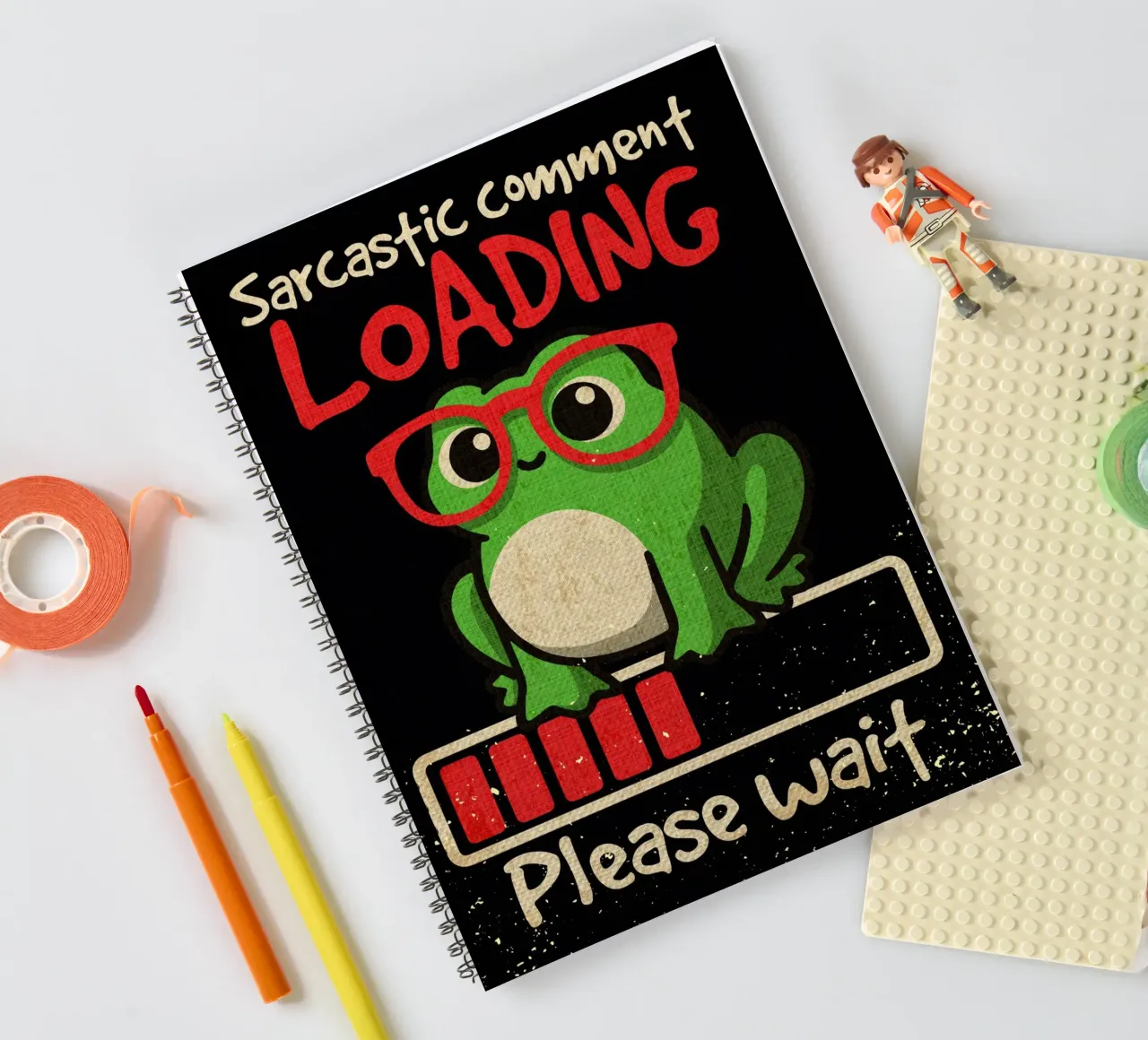 Sarcastic comment loading spiral notebook by Andrew S Morrison