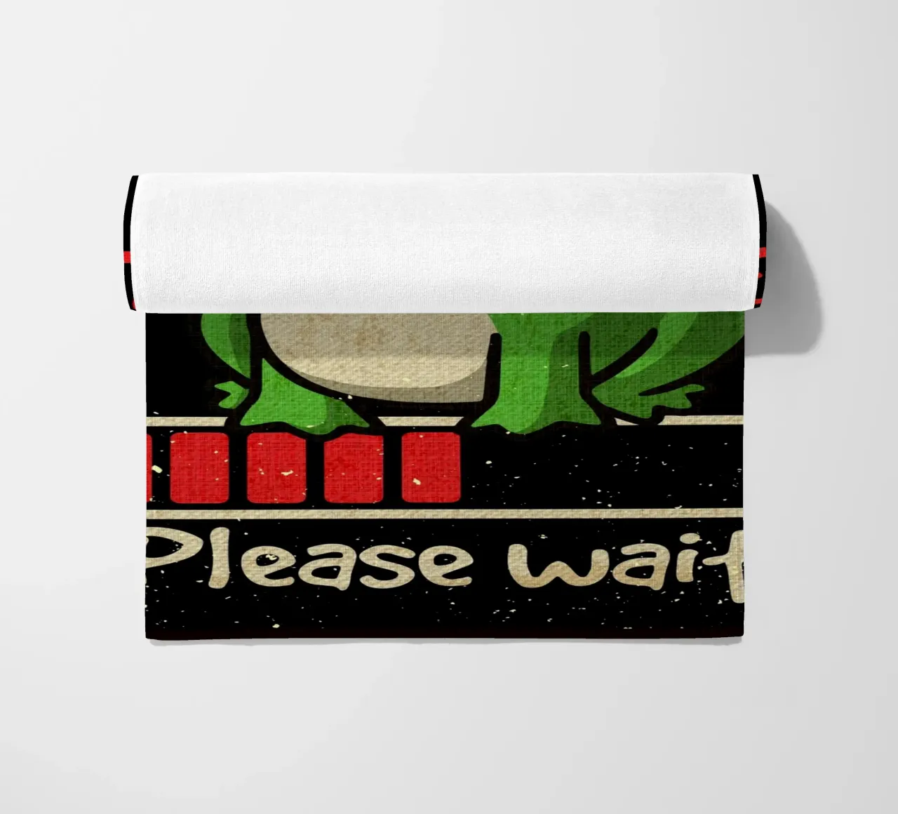 Sarcastic comment loading beach towel by Andrew S Morrison