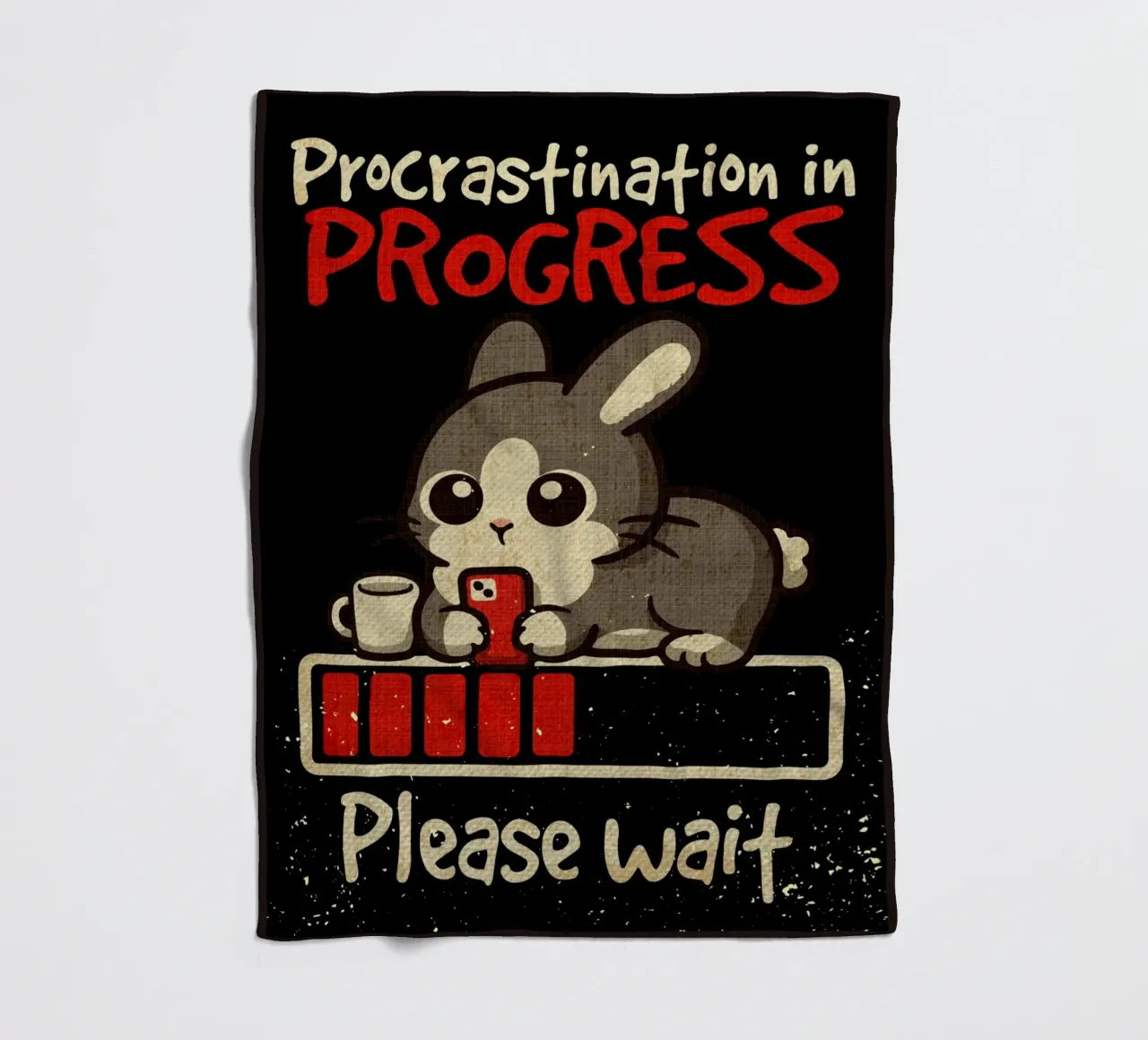 Procrastination in progres fleece blanket by Andrew S Morrison