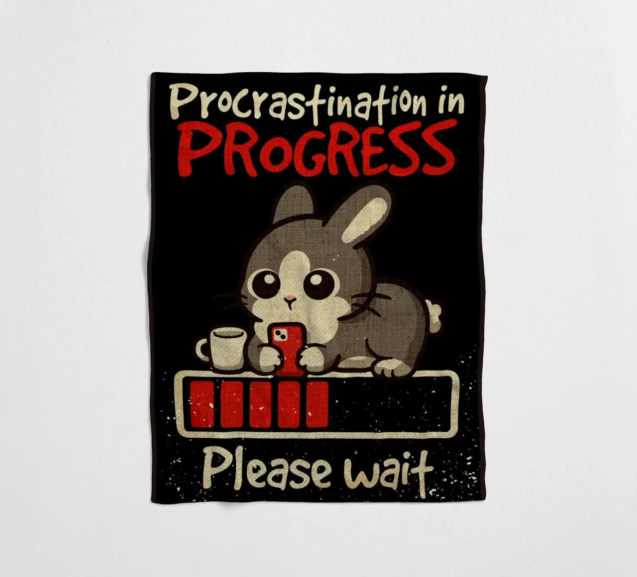 Procrastination in progres fleece blanket by Andrew S Morrison